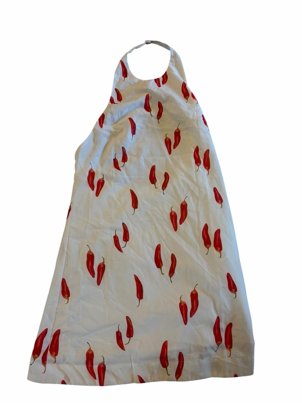 Commense NWT Cream Mini Dress with Red Chili Print - Picture 4 of 11